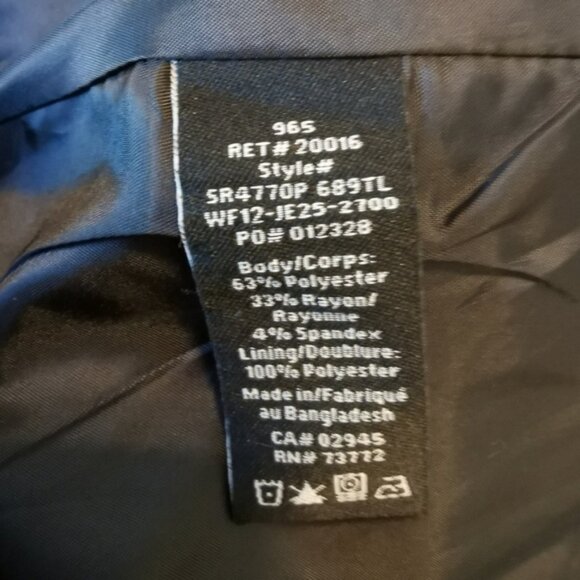 Jessica Single Button Blazer in Black - Sz 12P (M) - Picture 6 of 6